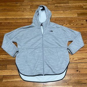 The North Face Full Zip Hoodie Sweatshirt Womens Size Medium Gray Track Jacket